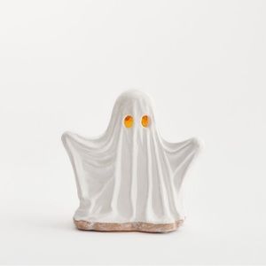 Pottery Barn Whimsical and Handcrafted Spooky Short Terracotta Ghost Lum…